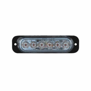 R65 Slimline High Intensity 6 Amber LED Warning Light (10 flash patterns) Pack Qty 1
