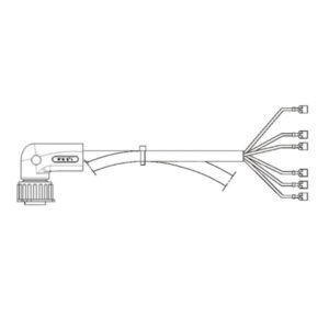 FCA – Rear lamp harness AMP 1.5 7 pin 90 Degree connector 4m